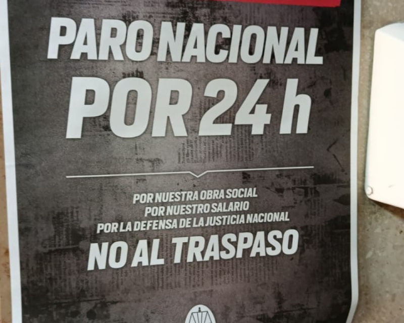 Empleados judiciales van al paro por salarios y obra social