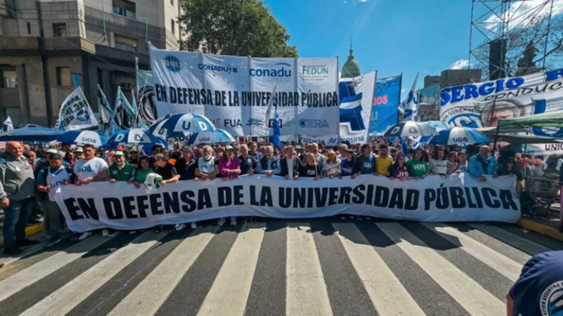 Gremios universitarios comienzan una semana de paro en reclamo del cumplimiento de la Ley de Financiamiento